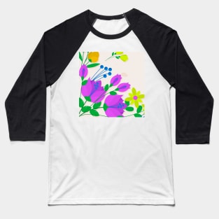 Floral Colourful Art Baseball T-Shirt